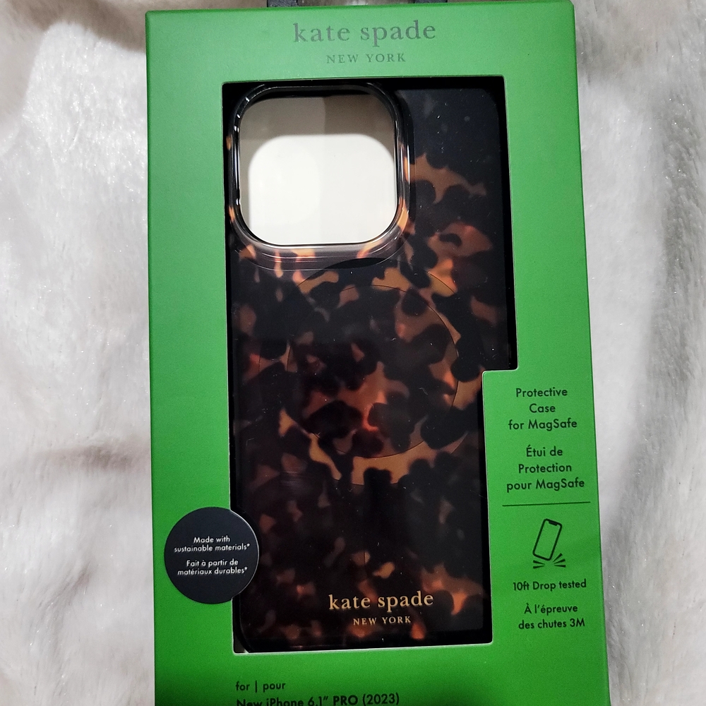 Kate Spade Tortoise Shell Case for iPhone 15 Pro